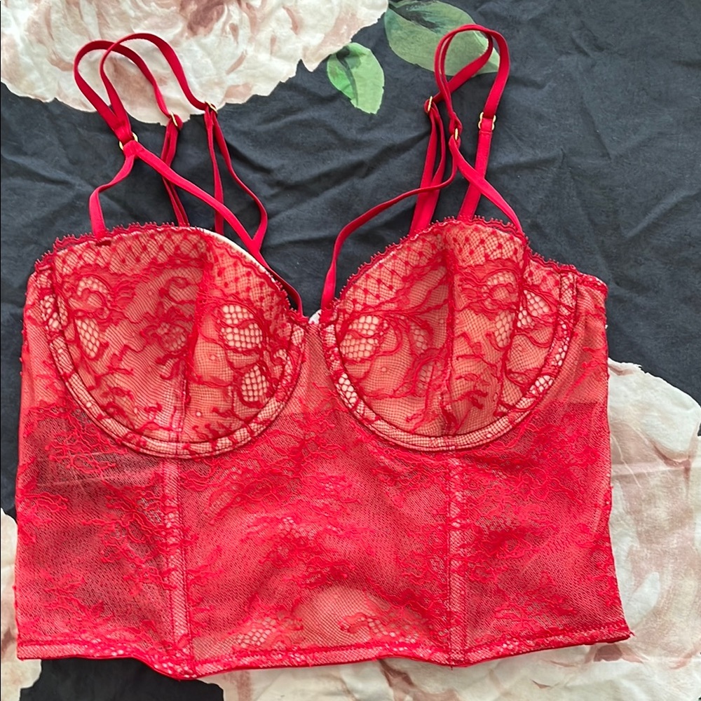 Victoria's Secret Scarlet Lace Bustier
